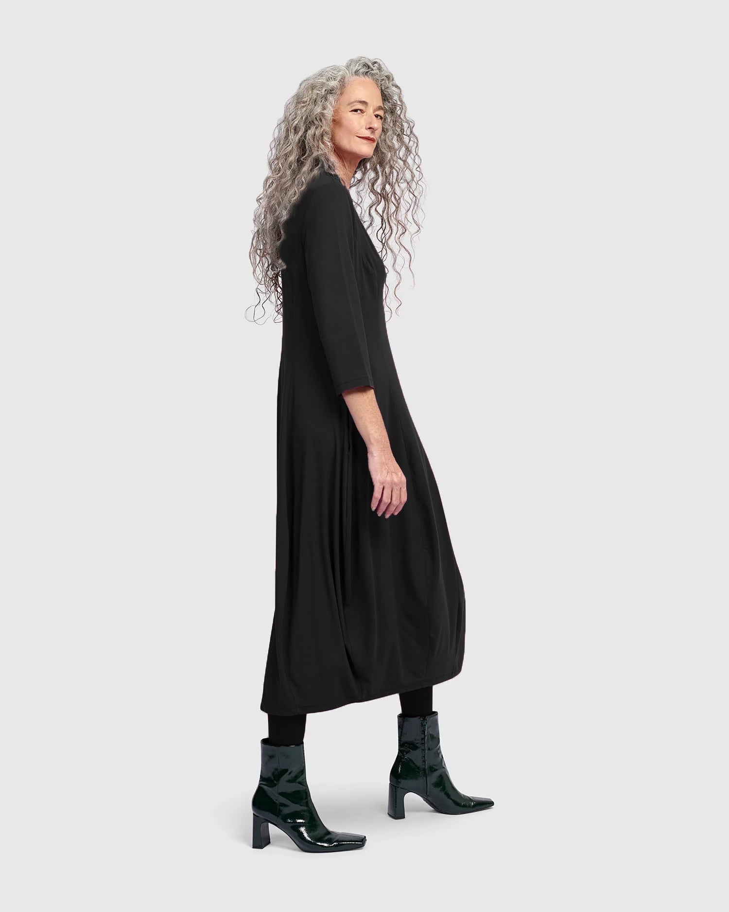 Essential Pockets Cocoon Dress, Black