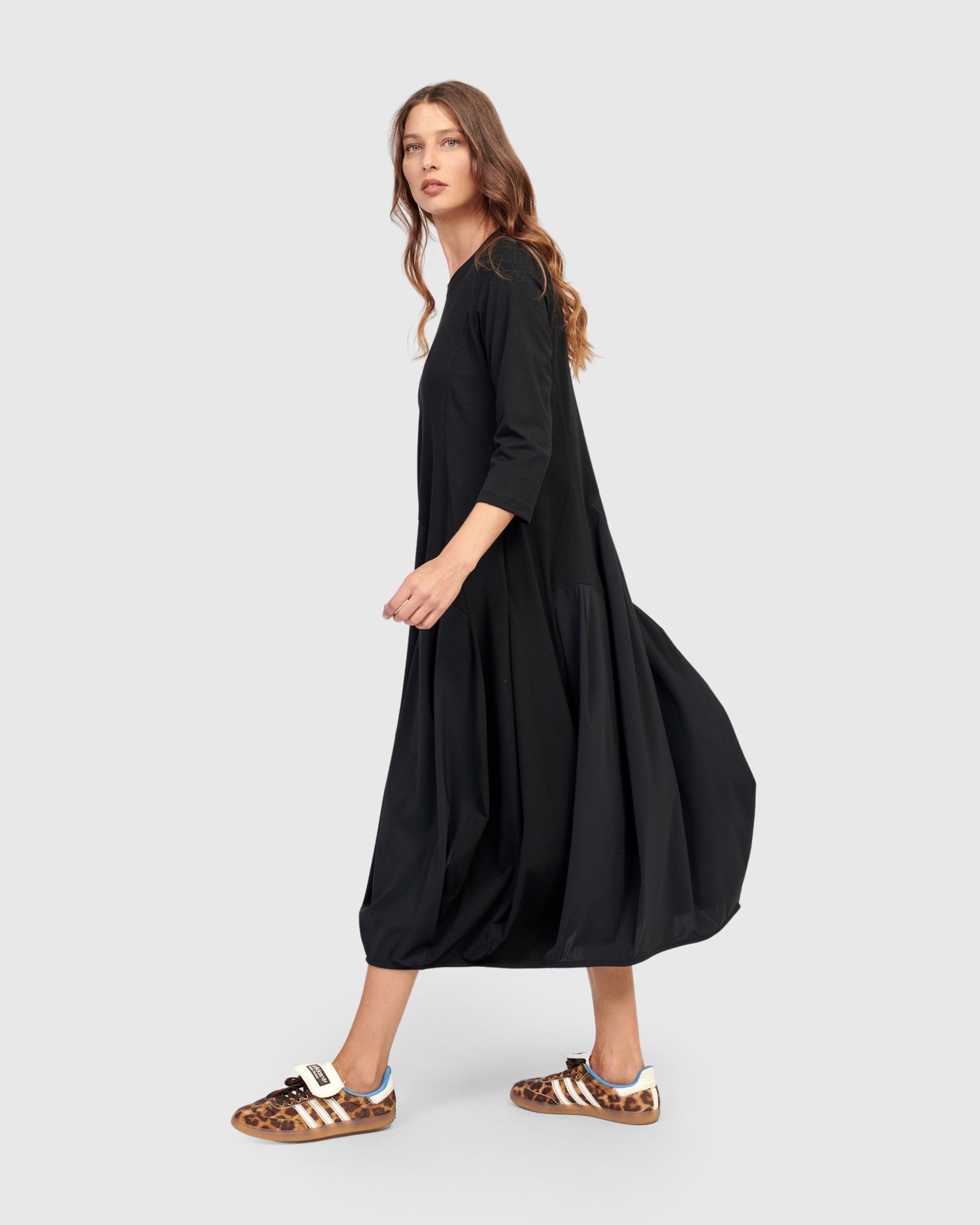 Tekbika Phoebe Crew Cocoon Dress, Black