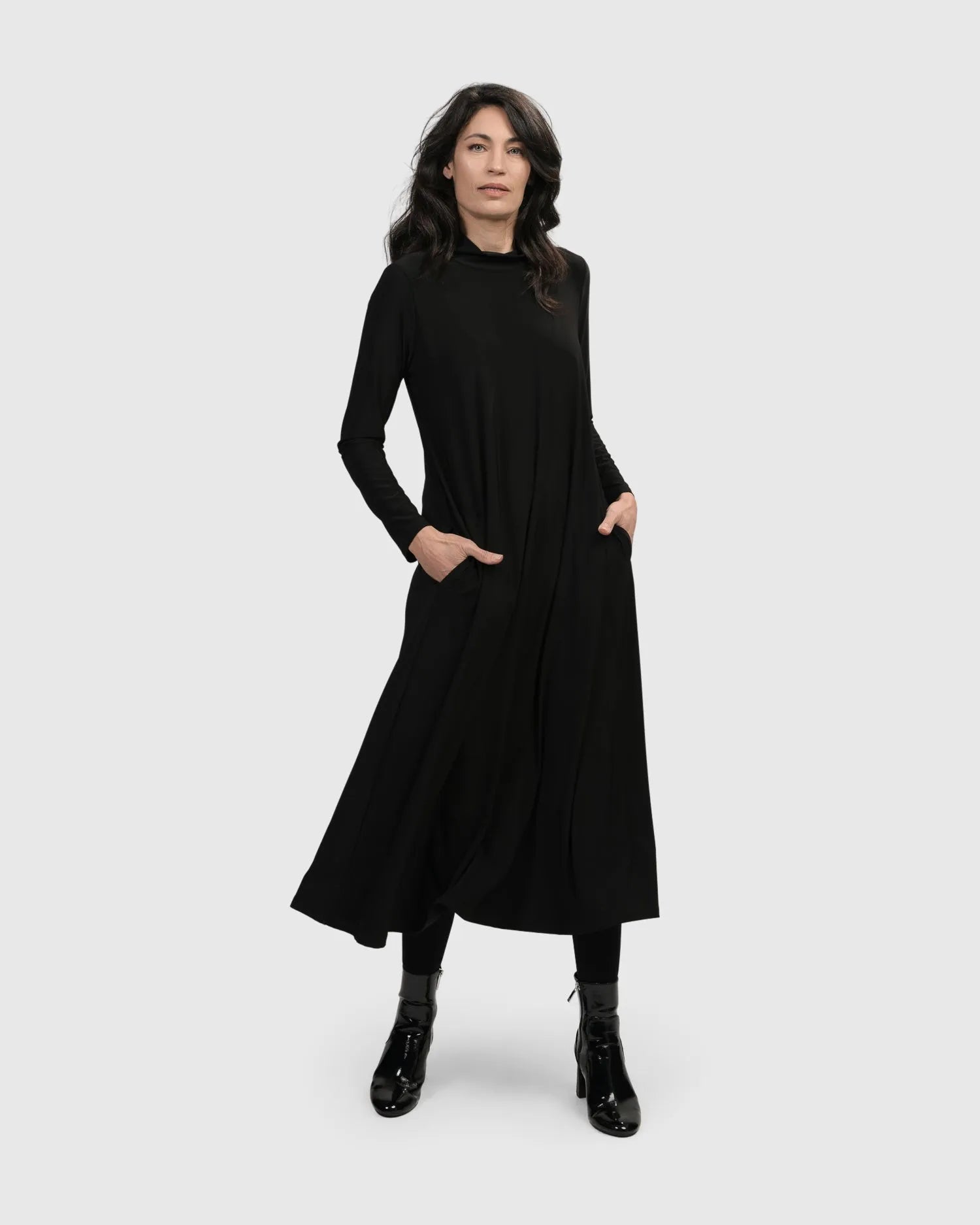Essential A Line Dress, Black