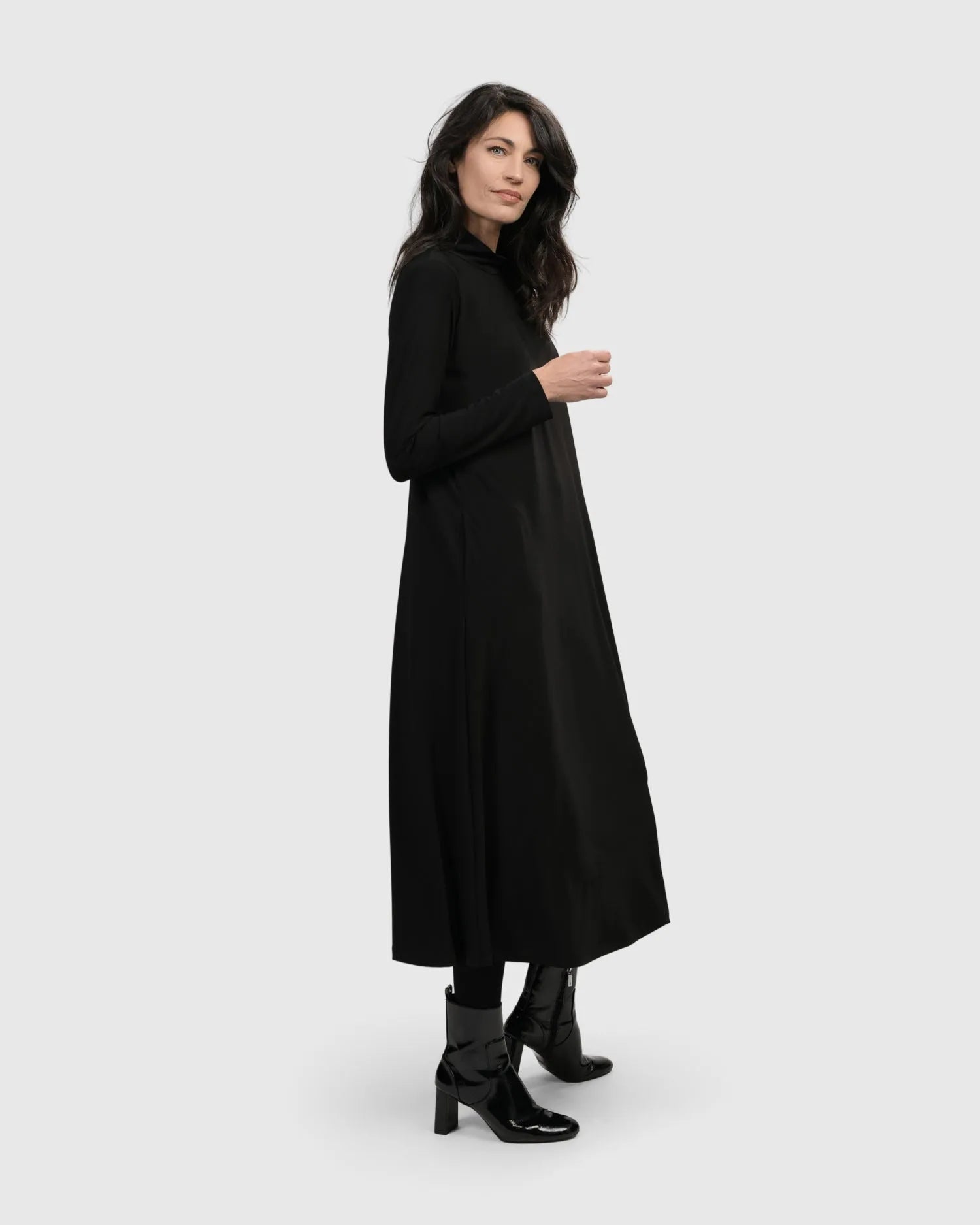 Essential A Line Dress, Black