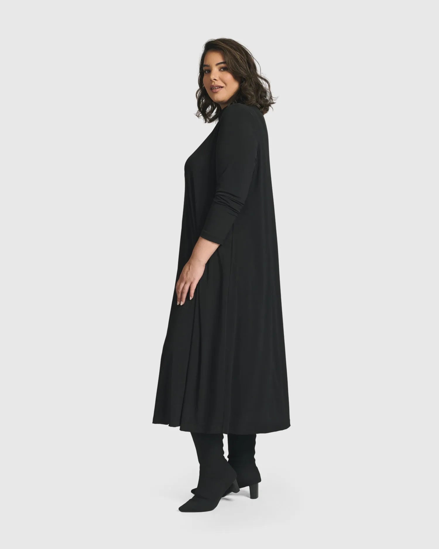 Essential A Line Dress, Black