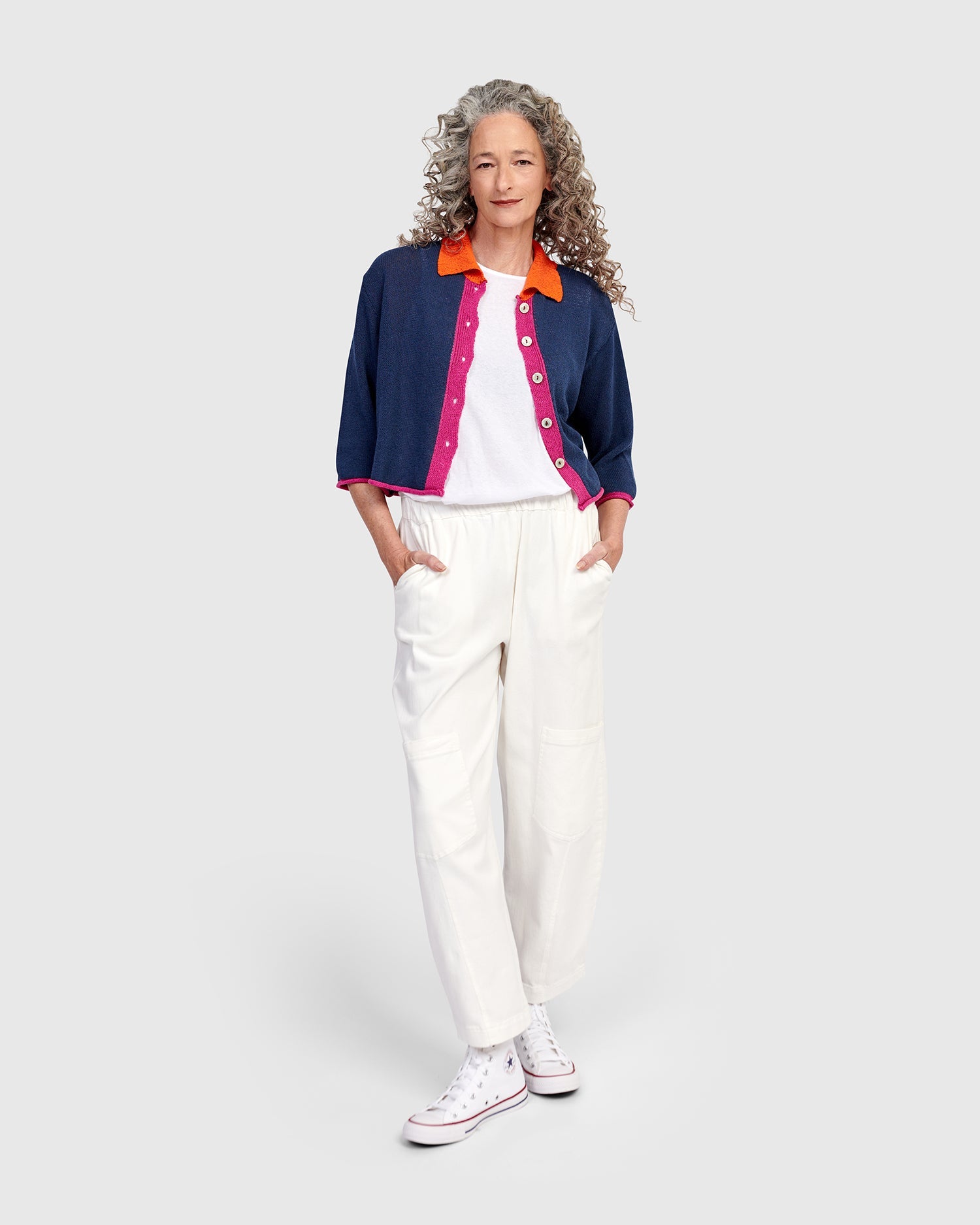 Papaya Relaxed Pants, White